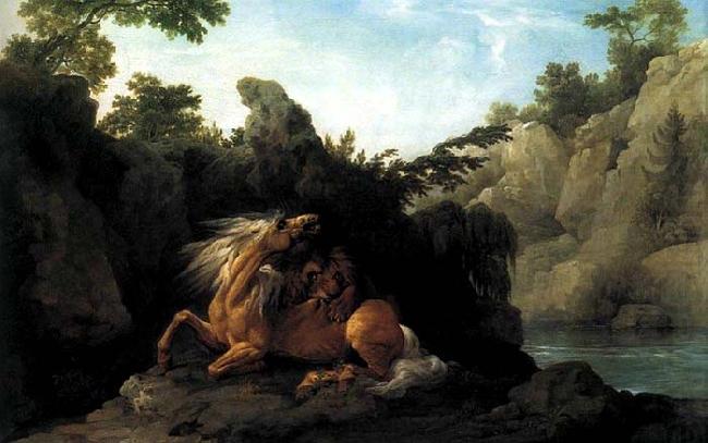 George Stubbs Lion Devouring a Horse china oil painting image